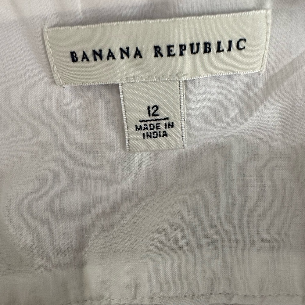Banana Republic NWOT Crochet Eyelet White Mini Skirt 100% Cotton size 12 - Picture 15 of 16